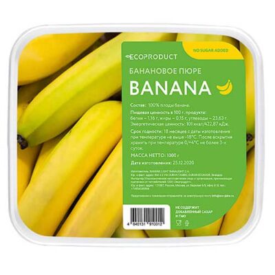 Пюре из банана EcoProduct, 1кг