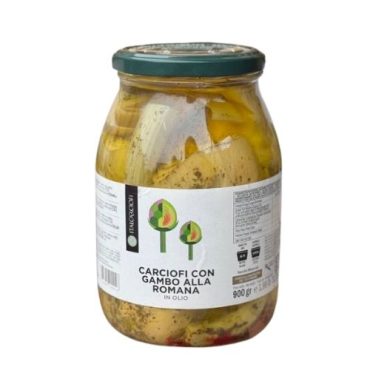 Артишоки с ножкой целые в масле "по-римски", Italcarciofi