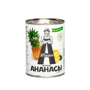 Ананасы резаные кольцами в сиропе "ARTIGIANO"